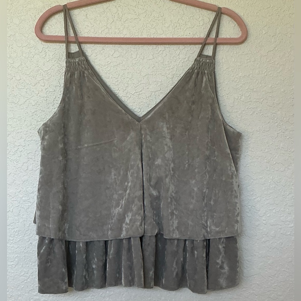 Aerie Gray Velvet Tank